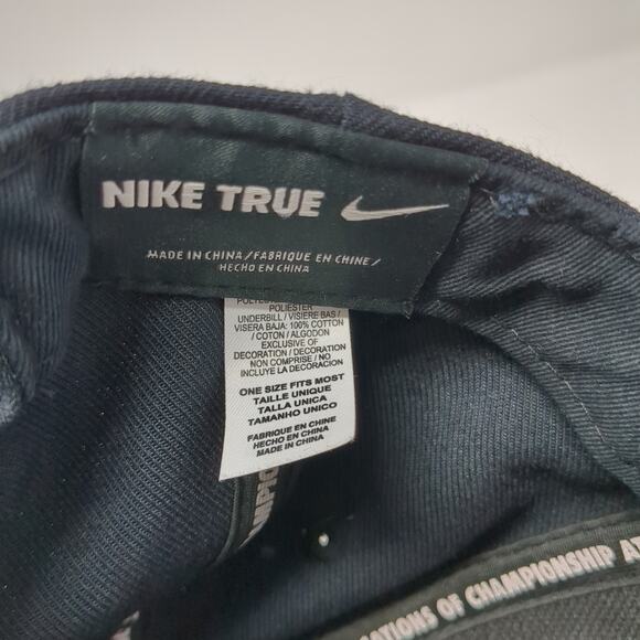Nike True Snapback Hat Black One Size Big Swoosh Embroidered Outdoor - Picture 9 of 10